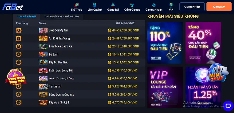 Người chơi may mắn trúng jackpot lớn tại Winwin01